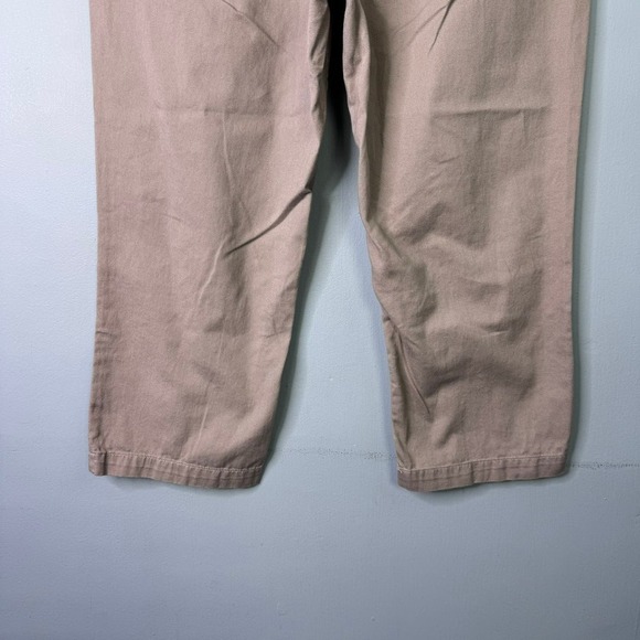 Disney Parks Khaki Tan Capri Pants Blue Embroidered Mickey Mouse Women's Size 12 - Picture 12 of 12